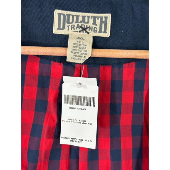 The Duluth Trading Company Blue Presentation Jacket sz 2XL (15711) NEW - Picture 7 of 9